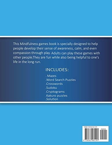 Mindfulness Games Activity Book: Variety Activity Puzzle Book for Adults Featuring Crossword, Word search ,Soduko, Cryptograms, Mazes & More games ! Fun and Challenging Adult Activity Book image 4