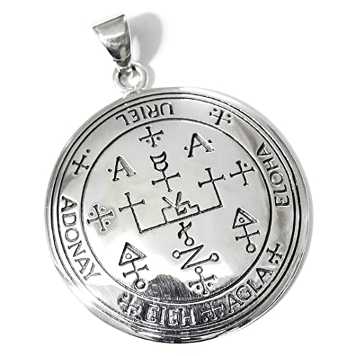 【PETER STONE】ソロモン王の鍵 大天使ウリエルの護符 シルバー ペンダントトップ｜アルマデルの魔導書