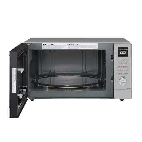 Panasonic NN-SD78LS 1.6 cu.ft Cyclonic Inverter Countertop Microwave Oven 1250Watt Power with Genius Sensor Cooking, cft, 19.44"D x 21.88"W x 11.94"H,Stainless Steel