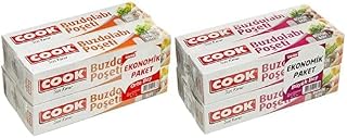 Cook Buzdolabı Poşeti 3+1 Ekonomik Paket, Orta Boy 24 x 38 cm (1 x 4 Adet) ve Cook Buzdolabı Poşeti 3+1 Ekonomik Paket Büyük Boy 30 x 45 cm