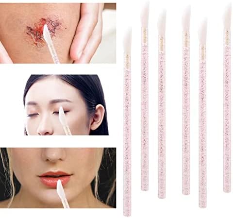 Tbestmax 200 Disposable Mascara Wand and Lipstick Applicator Wands Crystal Lip Gloss Brush Lash Spoolies for Eyelash Extensions (Hotpink)