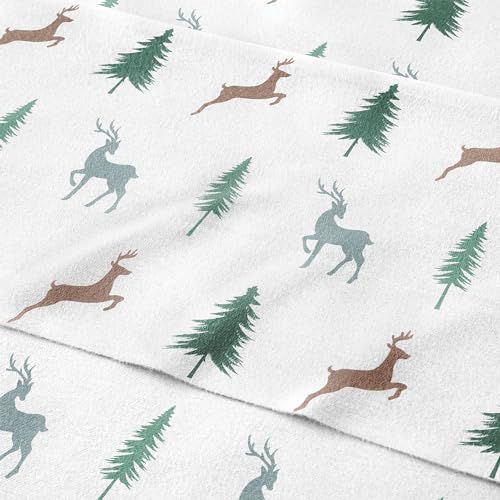 Flannel Sheets - Christmas Flannel Sheet Set - Twin, Christmas Tree 2 | 100% Cotton Flannel Bed Sheet Set, Soft, Warm Heavyweight Winter Bedding, Deep Pocket Holiday Bedding for Women, Men &
