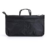 BTSKY Printing Handbag Organizers Inside Purse Insert -- High Capacity 13 Pockets Bag Tote Organizer...