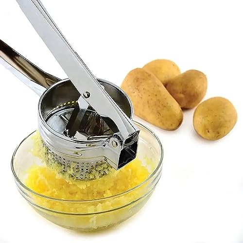 KAV Potato Ricer Masher Lemon Squeezer Fruit Press - Stainless Steel Mash for Effortless Food Preparation, Professional Grade Kitchen Tool for Smooth Potatoes, Fresh Juices, and Baby Food