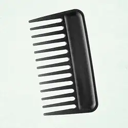 Mini pente de cabelo com dentes largos, pequeno bolso de viagem, estilo portátil, design sem alça, para mulheres masculinas (1 pacote preto)
