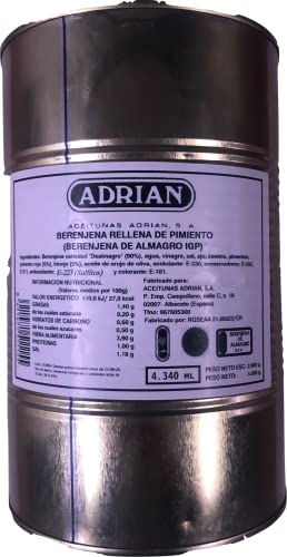Berenjena de Almagro IGP Rellena de Pimiento 4 Kg