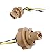 HUIQIAODS 7443 Sockets Female Adapter Wire Connector for Turn Signal/Reverse/Brake Light Bulbs Socket (Pack of 2)