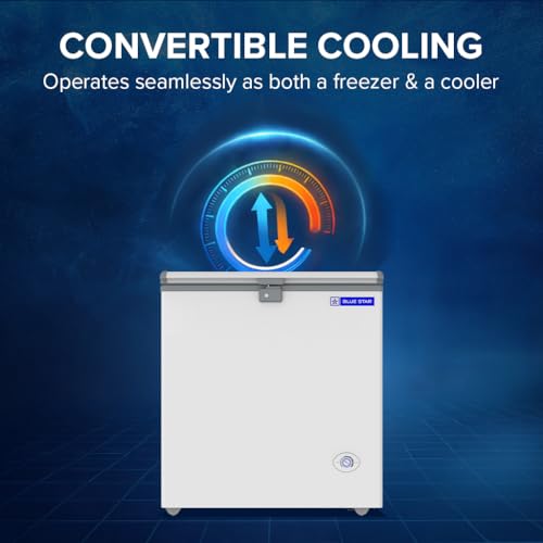 Image of Blue Star HT3-N180, 180 Liter Hard Top Single Door Deep Freezer (161 Liter, White, 3-star)