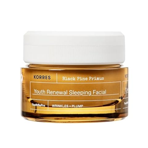 KORRES Black PINE PRIMUS odnawiający krem na noc przeciw zmarszczkom, wegański, 40 ml