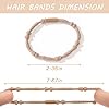 20 PCS Boho Hair Ties Bracelets, No-Damage Hair Elastics for Thick/Thin Hair, 4 Styles 2.36" Braided Ponytail Holders with Gifts Box, Brown #1