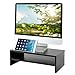 RFIVER Supporto per Monitor di Legno Tavolino PC con Supporto per Smartphone iPad e Gestione dei Cavi Nero CM1002