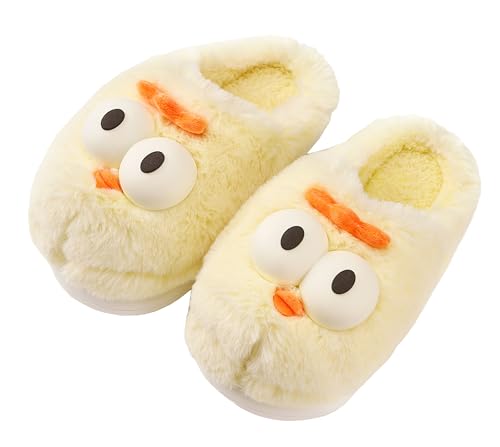 Image of Halemet Cute Chicken Slippers for Women Cartoon Animal Slippers for Women Cozy Plush Non-Slip House Slipper Indoor Outdoor