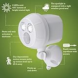 Beams MB380 400 Lumen Wireless Battery Powered Motion Sensing Ultra Bright LED Spotlight, 1-Pack, White