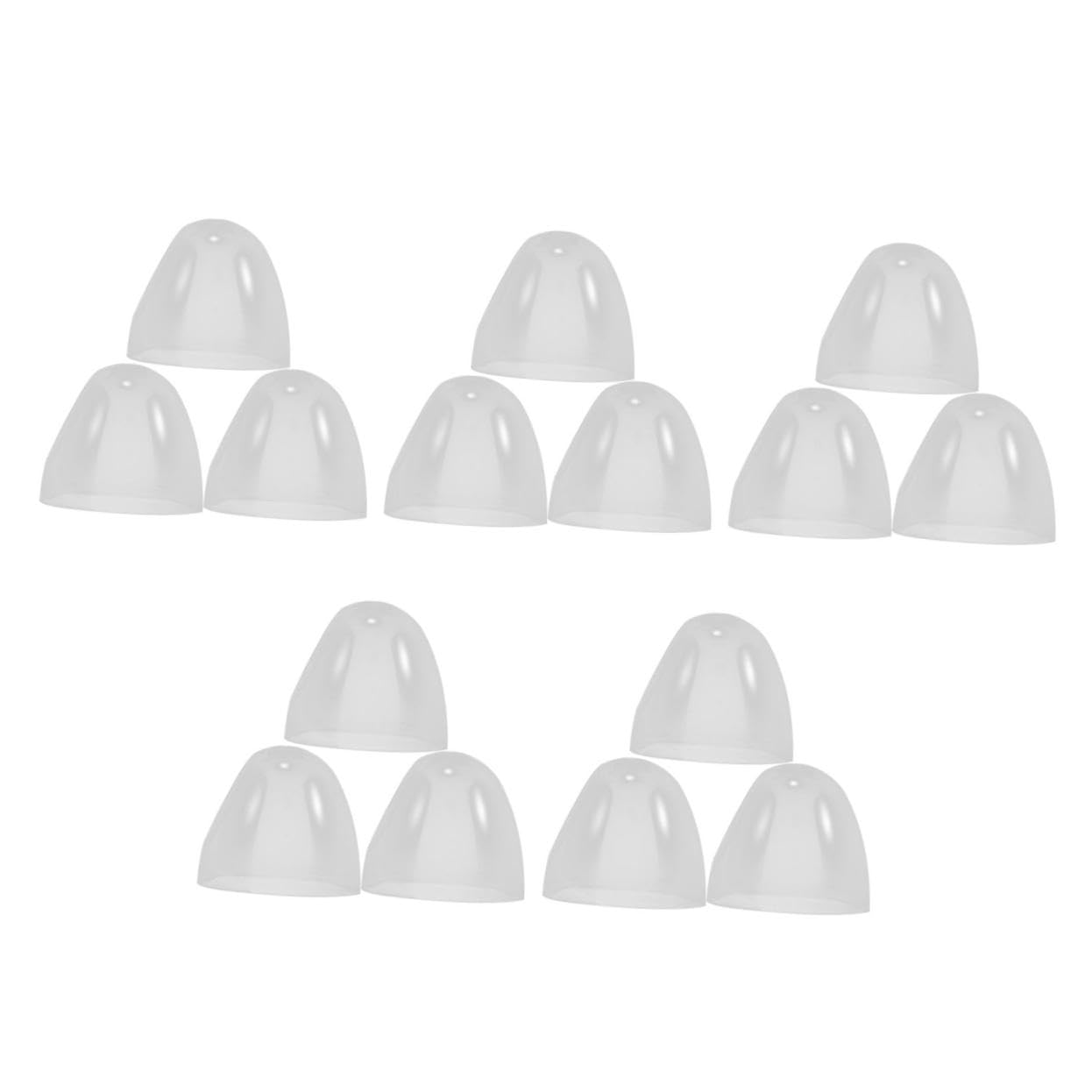 Toyvian 15pcs Clear Bottle Caps Wide Mouth Bottle Lids Easy to Install Leak Plastic Feeding Caps Dust Cover for Home Travel Use