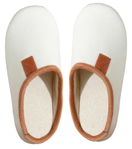 Women’s Quiet Silent Slipper Fall Comfort Non-Slip Bedroom Slide Cozy Cotton Indoor Memory Foam Warm House Shoes