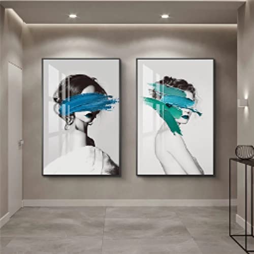 Peinture Visage Toile Art pour Salon Affiche Mode Sexy 60x90cm