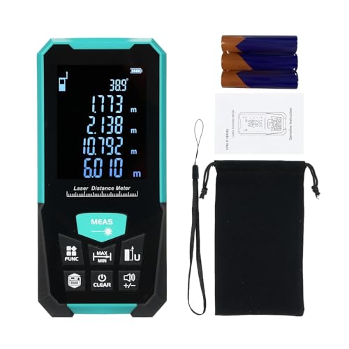 Geevorks Télémètre Laser 120M Metre Laser, Précision ±2mm, LCD Rétro-éclairé