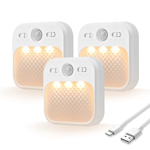 MERTTURM Motion Sensor Night Light, Wireless Rechargeable LED Nig...