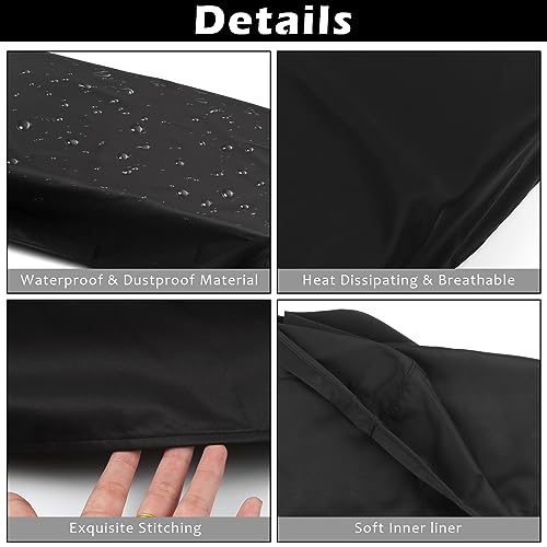 61 Tastatur Klavier Abdeckung für Klaviertastatur Klavierabdeckung Tastaturabdeckung Elektronische Klavier Staubschutz Digitalpiano Hüllen Koffer für Keyboards | Schwarz