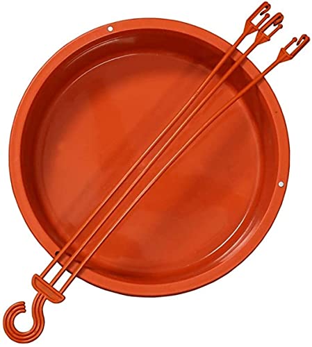Image of Deskart Hanging Bird Water Feeder Stand | Pack of 3 Outdoor Plastic Bird Water Dispenser Bowl for Garden and Balcony
