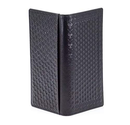 West Star Men Genuine Leather Cowboy Wallet with/Without Basketweave Bifold Wallet3