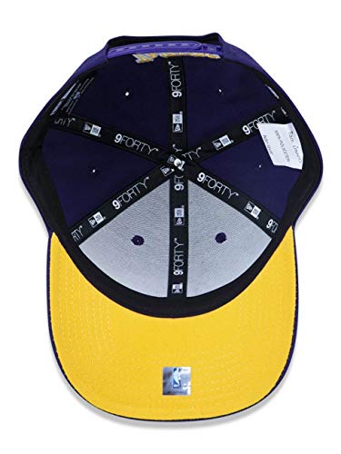 BONE 9FORTY NBA LOS ANGELES LAKERS 9FORTY TEAM COLOR ABA CURVA SNAPBACK ROXO New Era