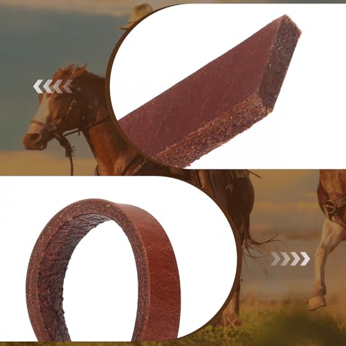 Jeereal Extra Heavy Harness Split Reins, Heavy Oil Weighted,Broken in,Supple Leather Reins, 5/8" x 7' (Brown)