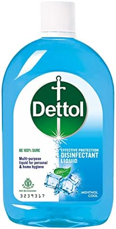 Dettol Liquid Disinfectant for Multi-Purpose Germ Protection, Menthol Cool, 500ml