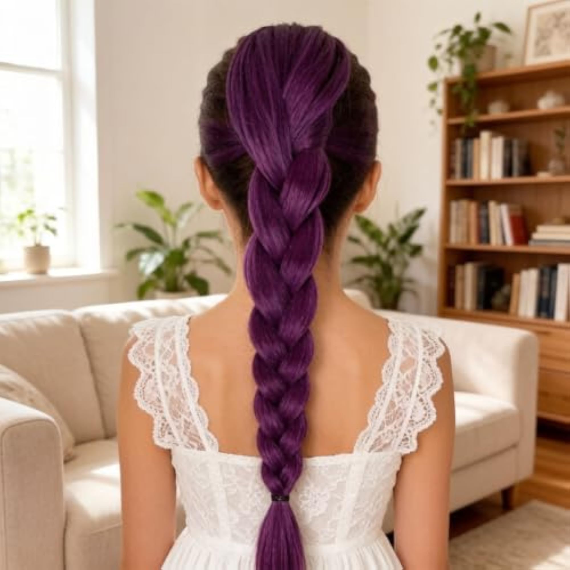 Adjustable Purple Ponytail Hair Extension for Women