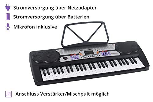 McGrey BK-5410 Keyboard de Piano avec Microphone et Pupitre – Clavier électronique à 54 Touches – Mini Piano Numérique… - Les Beatles, Paul McCartney, John Lennon, RIngo Starr, George Harrison McGrey BK-5410 Keyboard de Piano avec Microphone et Pupitre - Clavier électronique à 54 Touches - Mini Piano Numérique… – Image 4