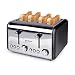 alpina Tostapane – 4 fette di pane – 230 V/1500 W – 6 livelli di doratura – scongelamento – riscaldamento – tostapane – argento