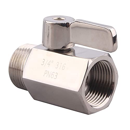 Dernord 3/4 Inch Stainless Mini Ball Valve Npt Female X Male Thread Sus316 #TOP3