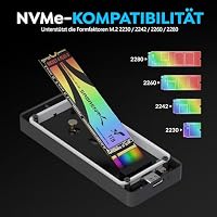 SABRENT Rocket RGB USB C 20Gbps M.2 SATA NVMe SSD Gehäuse (EC-RGBG) – Ansicht 5