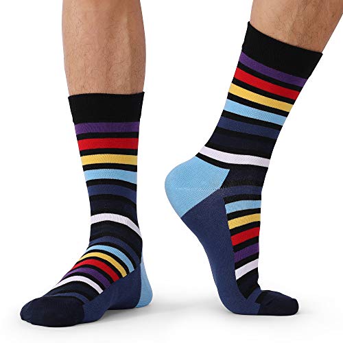 Image of HHX YONLEE Dress Socks 5 /6 /10 Pairs Crew Argyle Colorful Cotton Novelty Casual Happy Fun
