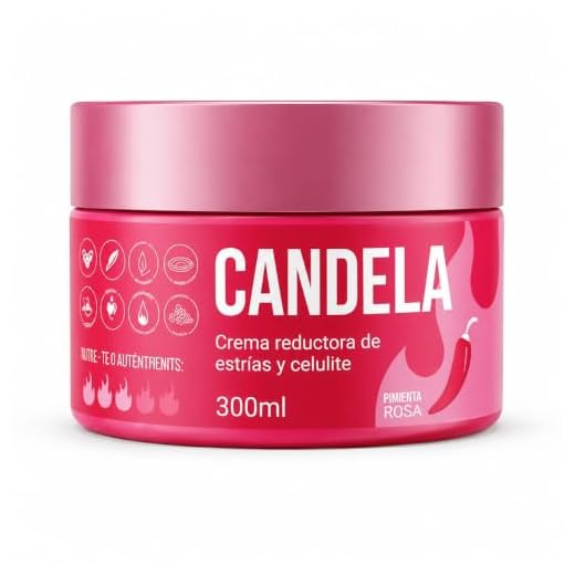 CANDELA Hot Cream for Cellulite and Stretch Marks - Pink Pepper Body Firming Cream - 300g