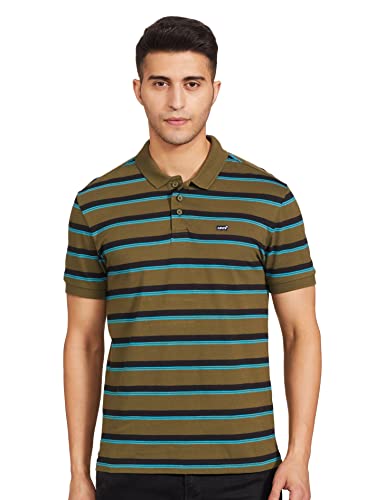 Image of Levi's Men's Regular Fit Stripes Polo T-Shirt