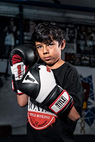 Title Boxing Gel Suspense Training Gloves, Black/White, 16 Oz #TOP3