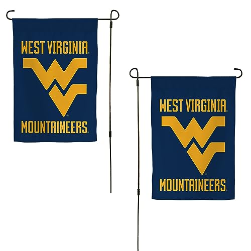 West Virginia University Garden Flag WVU Mountaineers Banner 100% Polyester (Design C)