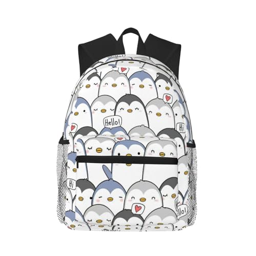 Sac à dos ordinateur 15.7 pouces EdWal Noir à motif pingouin