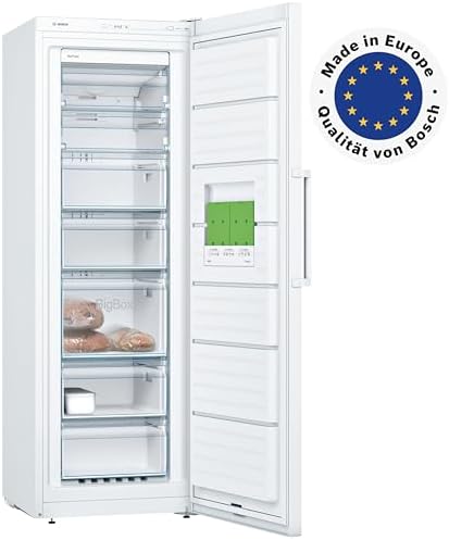 Bild 1 - Bosch GSN33FWEV, Serie 4, Freistehender Gefrierschrank, 176 x 60 cm, 225 l Gefrieren, No Frost, Big Box Schublade für großes Gefriergut, Flexibler Innenraum dank Vario Zone, Multi AirFlow, Weiß