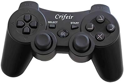 Crifeir 2 Pack Wireless Controller for Playstation 3 PS3 with Charger Cable（Red and Black）