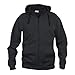 Produktbild Clique Herren Basic Full Zip Hoody Kapuzenpullover, Schwarz (Black 99), XX-Large