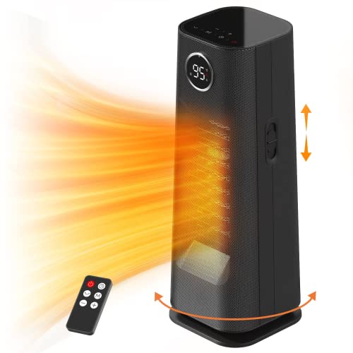 KopBeau Portable Electric Heater, PTC Ceramic Heater with Remote Control, Space Heater for Indoor Use, Safe Silent, 24 Hrs Timer, ETL Certified, Suitable for Bedroom, Office and Garage Use KopBeau Portable Electric Heater, PTC Ceramic Heater with Remote Control, Space Heater for Indoor Use, Safe Silent, 24 Hrs Timer, ETL Certified, Suitable for Bedroom, Office and Garage Use