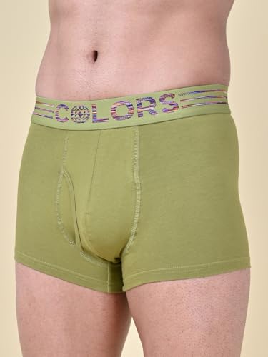 Image of Rupa Colors Solid Trunk for Men, Cotton Blend, Outer Elastic, Regular Fit, Pack of 1
