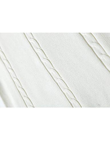 Gihuo Women's Vintage Slim V Neck Sweater Vest Uniform Cable Knit Sleeveless Sweater (White, Small) #TOP4