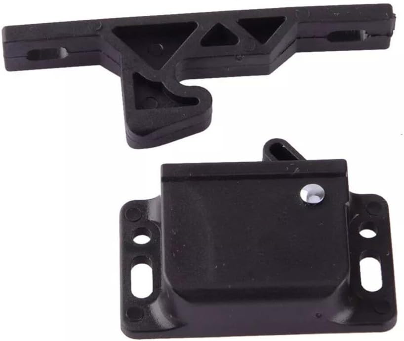 RV Cabinet Latch Set – 4-Pack Black ABS Side-Mount Drawer Catch for RVs, Trailers & Campers | Safety Proof Door Grabber Lock