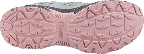 Skechers Damen Hillcrest Pure Escapade Walking-Schuh, Gray Leather Mesh Pink Trim, 38 EU