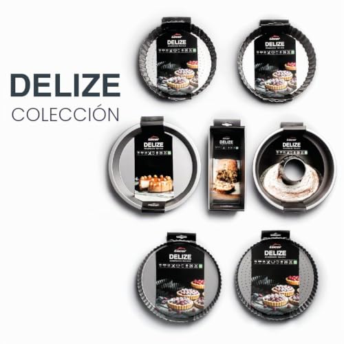 Miniatura 7 de Lacor - 68473 - Molde Pizza, Bandeja Pizza Horno, Molde Antiadherente, Colección Delize, Libre De Pfoa, Apto Para Horno, Frigorífico Y Congelador, Acero Al Carbono, Ø34 Cm, Altura 2 Cm