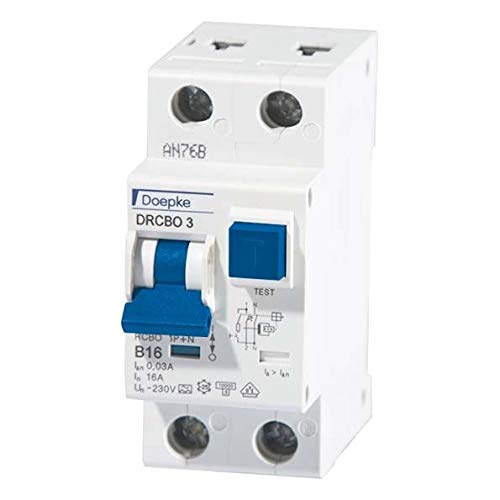 Doepke FI/LS-Kombination/RCBO DRCBO3 B16/0,01/1N-A Kombination FI-Schalter/Leitungsschutzschalter 4014712220843