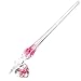 Glass Dip Pen Gift Pen Vintage Handmade Crystal Pen Glass Signature Pen Artist Pen Quick Note Pen with Crystal Penholder (Red Flower)